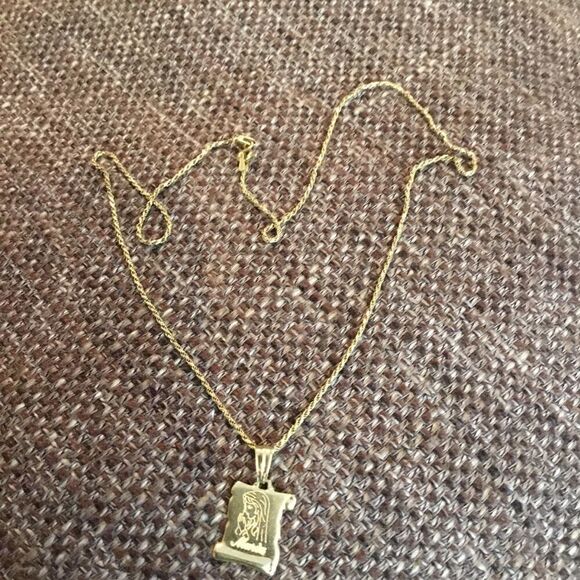 18K YELLOW GOLD CHAIN VIRGEN MARIA - Picture 2 of 5